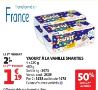 Yaourt à la vanille Smarties