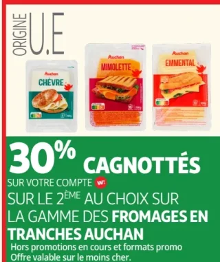 Fromages en tranches Auchan