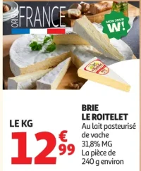 Brie Le Roitelet au lait pasteurisé de vache