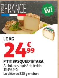 P'tit Basque d'Istara au lait pasteurisé de brebis