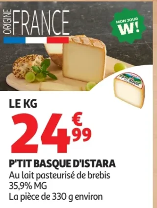 P'tit Basque d'Istara au lait pasteurisé de brebis