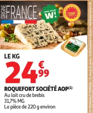 Roquefort Société AOP au lait cru de brebis