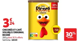 Chicorée et café soluble l'original Ricoré