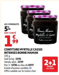 Confiture Myrtille Cassis Intenses Bonne Maman
