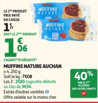 Muffins Nature Auchan