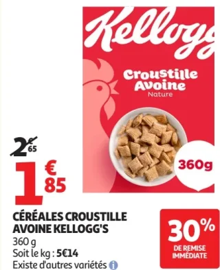 Céréales Croustille Avoine Kellogg's