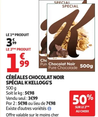 Céréales Chocolat Noir Spécial K Kellogg's