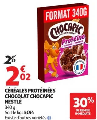 Céréales Protéinées Chocolat Chocapic Nestlé