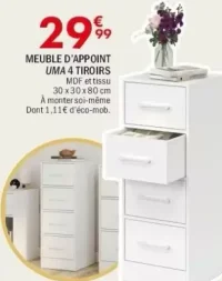 Meuble d'appoint Uma 4 tiroirs