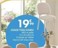 Chaise tissu Kamili
