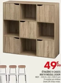 Étagère 9 cases Mix'n'Modul Door