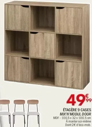 Étagère 9 cases Mix'n'Modul Door
