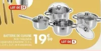Batterie de cuisine 4 casseroles