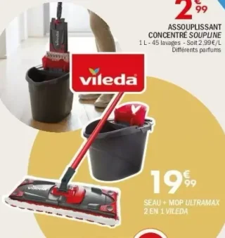 Seau + mop Ultramax 2 en 1 Vileda