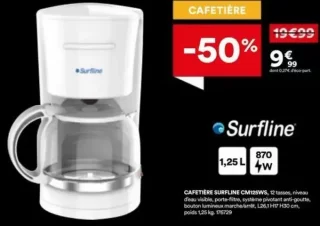 Cafetière Surfline CM125WS