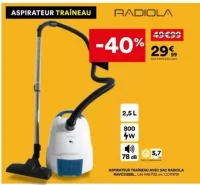 Aspirateur Traîneau avec sac Radiola RAVC31258L