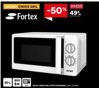 MICRO-ONDES GRIL FORTEX MW20MGBL