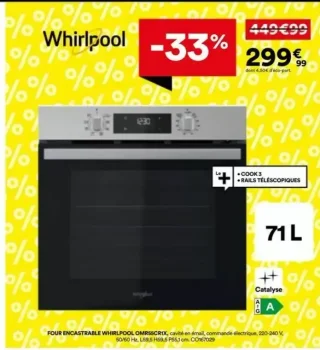 FOUR ENCASTRABLE WHIRLPOOL OMR55CR1X