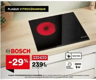 Plaque vitrocéramique BOSCH PKM63RBB8E