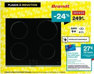 Plaque à induction BRANDT BPI6464B