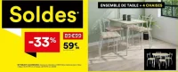 SET TABLE ET 4 CHAISES RICK