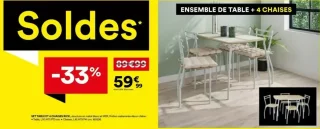 SET TABLE ET 4 CHAISES RICK