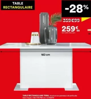 TABLE RECTANGULAIRE TERNI