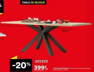 TABLE DE SÉJOUR BAXIA
