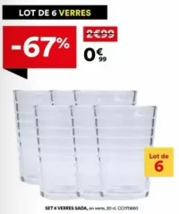 Set 6 verres Sada