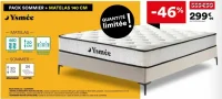 Pack Sommier + Matelas 140 cm Ysmée
