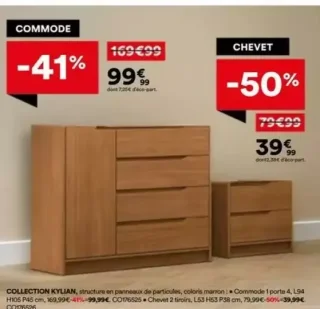 Collection Kylian (Commode et Chevet)