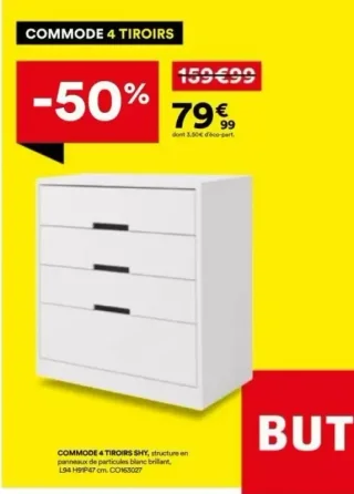 Commode 4 tiroirs Shy
