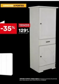 Armoire 2 portes 1 tiroir CAMILLE