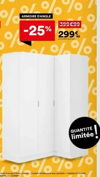 Armoire d'angle LISTOWEL