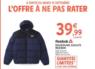 Doudoune adulte Reebok