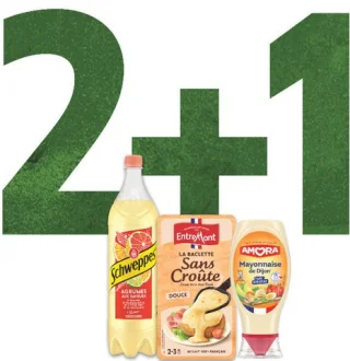 Schweppes Agrumes / Entremont La Raclette Sans Croûte / Amora Mayonnaise de Dijon