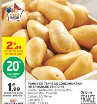 POMME DE TERRE DE CONSOMMATION INTERMARCHÉ TERROIRS