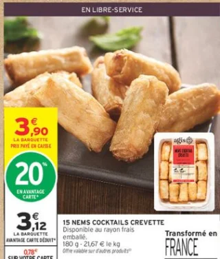 15 Nems cocktails crevette Agis