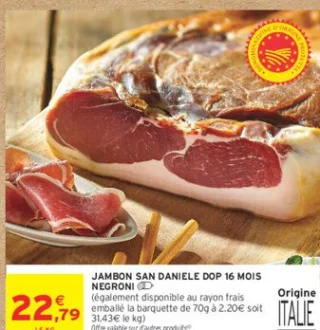 Jambon San Daniele DOP 16 mois Negroni