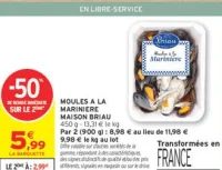 MOULES A LA MARINIERE MAISON BRIAU