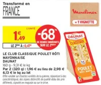 Le Club Classique Poulet Rôti Mayonnaise Daunat