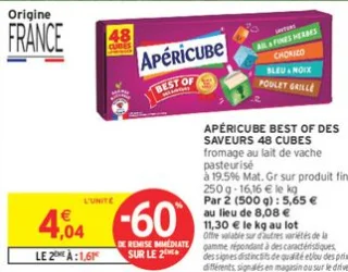 APÉRICUBE BEST OF DES SAVEURS 48 CUBES