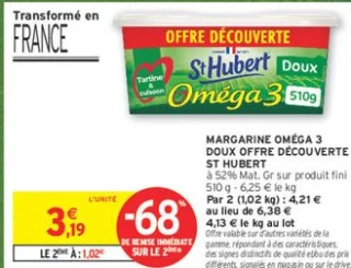 Margarine Oméga 3 Doux Offre Découverte St Hubert
