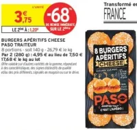 Burgers Apéritifs Cheese Paso Traiteur