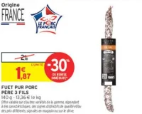 Fuet Pur Porc Père 3 Fils