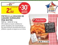 Frites à la graisse de canard surgelées Pom Bistro