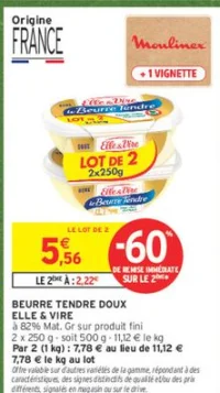 Beurre Tendre Doux Elle & Vire