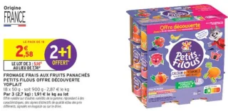 Fromage frais aux fruits panachés Petits Filous Offre Découverte Yoplait