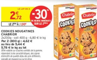 COOKIES NOUGATINES CHABRIOR