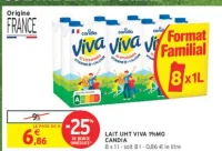 Lait UHT Viva 1%MG Candia